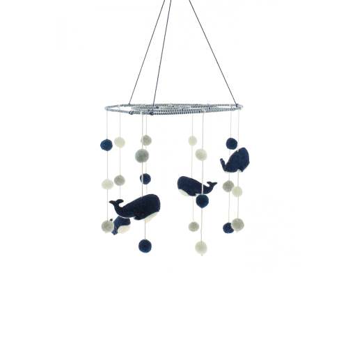 Fiona Walker England Whale Felt Mobile