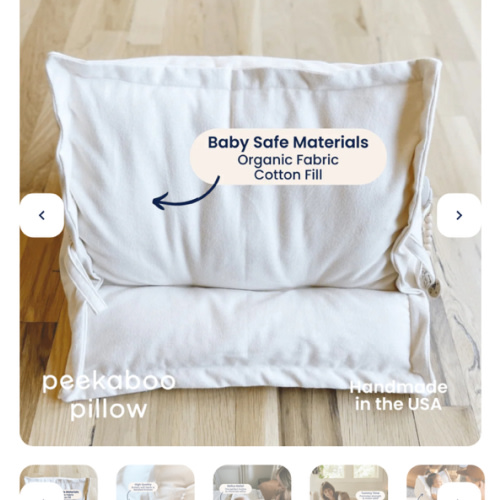 Peekaboo Pillow™ Official Site - Organic Infant Lap Pillow