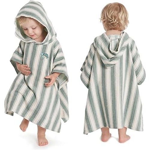 ZICOTO Stylish Hooded Beach Towel for Kids - Extra Soft and Fast Drying Poncho for Toddlers 0-3 Years is Made of Premium Cotton - Perfect Baby Cover Up for Beach Days or Pool and Bath Time Adventures