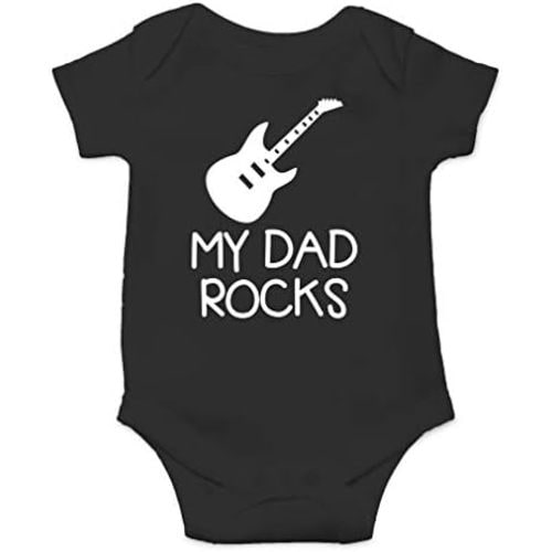 AW Fashions My Dad Rocks Baby Bodysuit Funny Adorable Newborn Unisex Boys Girls Romper Clothing Outfits