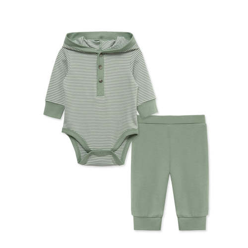 Green Hooded Bodysuit & Pant Set (3M-12M)