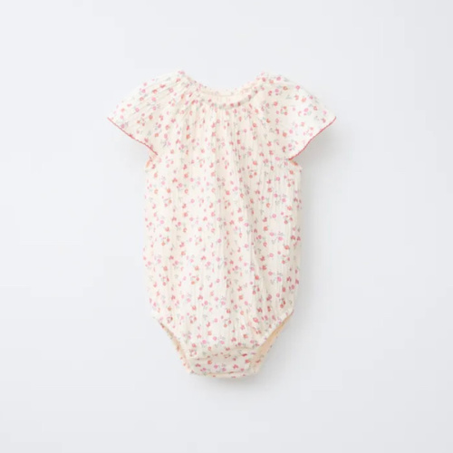 TEXTURED FLORAL BODYSUIT - Light ecru | ZARA United States