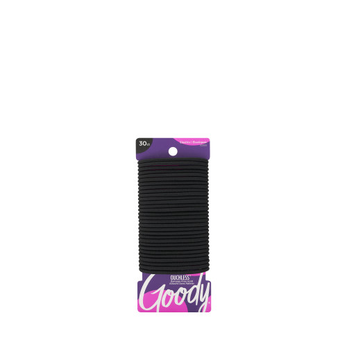 Goody Ouchless® Black Hair Elastics, No Metal Gentle Hair Ties, 30 Ct