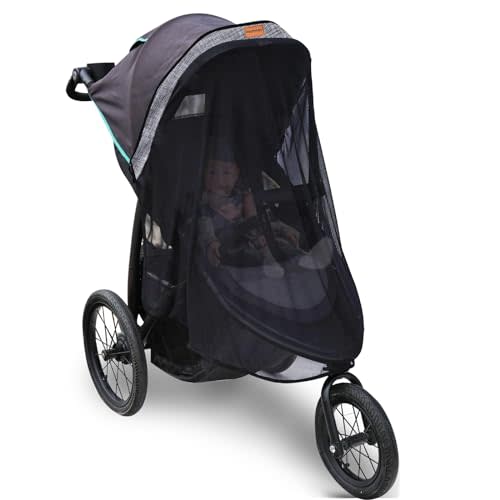 Stroller Sun Shade - Universal Stroller Sun Shade for Travel Strollers, Jogging Strollers; Baby and Toddler Travel Essential; Safely Blocks Up to 97% of UV, Easy to Install