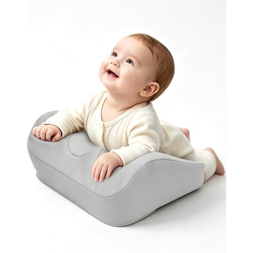 Tummy Time Prop Pillow for Baby Gas, Colic & Reflux Relief, Gray