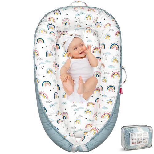 Baby Lounger - Baby Lounger for Newborn 0-24 Months, Breathable & Soft Baby Nest, Portable and Lightweight Lounger for Home and Travel, Ideal Newborn Babies Essentials