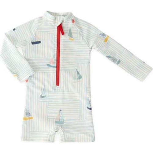 Kids' Long Sleeve One-Piece Rashguard Swimsuit, 0-6M