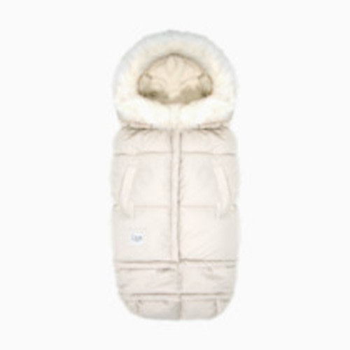 7AM Enfant Blanket 212 - White Fur & Beige Heather, 6 M-4 T