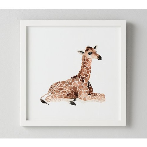 Baby Giraffe Framed Art