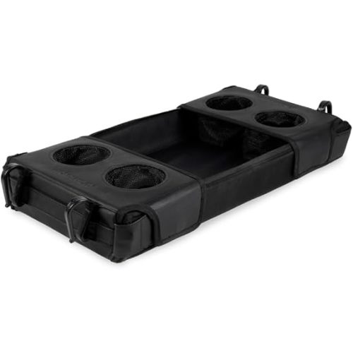 WONDERFOLD Flex Snack Tray for W4 Stroller Wagon with Convertible Cup Holders & Adjustable Sidewalls to Maximize Space, Easy to Install, Easy to Clean