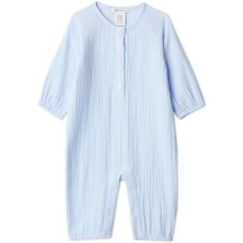 Amazon Essentials x Sofia Grainge Unisex Babies' Cotton Gauze Long Sleeve Romper