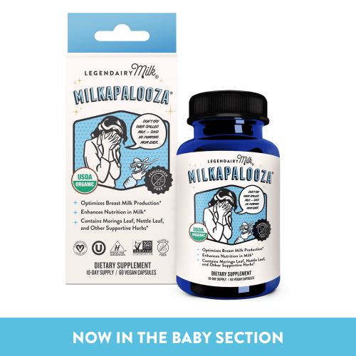 Legendairy Milk Organic Lactation Supplement 60 Capsules Supports Milk Production and Nutrition