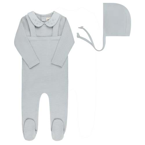 Embroidered Collar Collection - Bodysuit + Overalls + Bonnet – Ely's & Co.