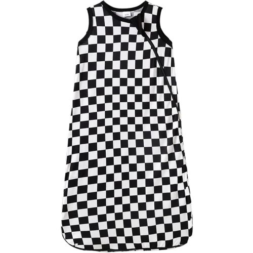 Rayon Made from Bamboo Baby Sleep Sack 3-6 Months 0.5 Tog Soft Lightweight Infant Toddler Sleeping Sack 2-Way Zipper Checkered Baby Wearable Blanket