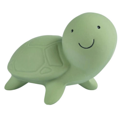 Turtle - Organic Rubber Rattle, Teether & Bath Toy