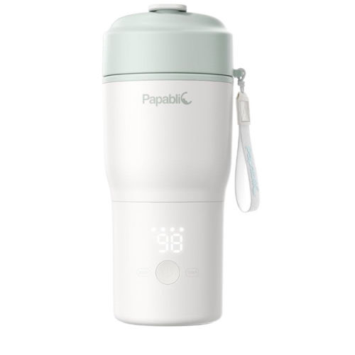 Papablic Portable Bottle Warmer for Home & Travel — 85W Fast Heating, Built-in Sterilizer, 4 Temp Settings, 6 Feeds per Charge, 3-Inch Wide Mouth, Fits Car Cup Holder