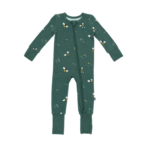 Larkspur Baby | Romper Pajamas | Convertible Footed Romper in Busy Bee
