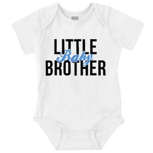 Little Baby Brother Cute Announcement Bodysuit Jumper Boys Infant Baby Brisco Brands NB