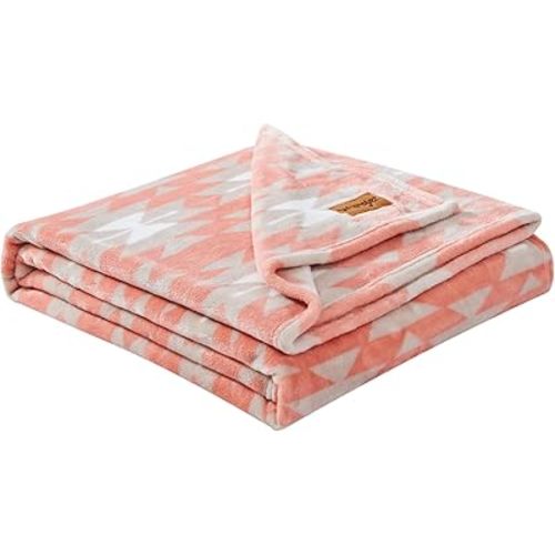 Wrangler - Blanket, Super Soft Plush Bedding, Yellowstone Inspired Throw Blanket for Couch or Bed (Navajo Khaki, 50" x 70")