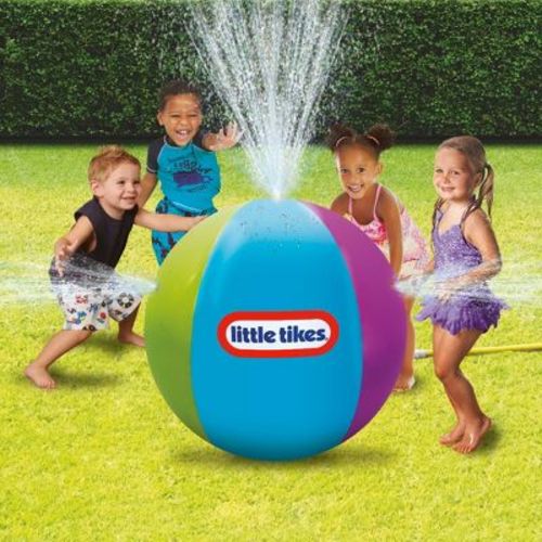 Little Tikes 36'' Ultimate Beach Ball Sprinkler: Outdoor PVC Water Toy for Kids