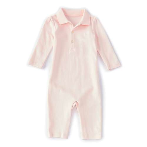 Ralph Lauren Baby Girls Long-Sleeve Polo Coverall