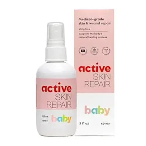 Active Skin Repair Baby First Aid Spray, Medical Grade Hypochlorous, 3 oz