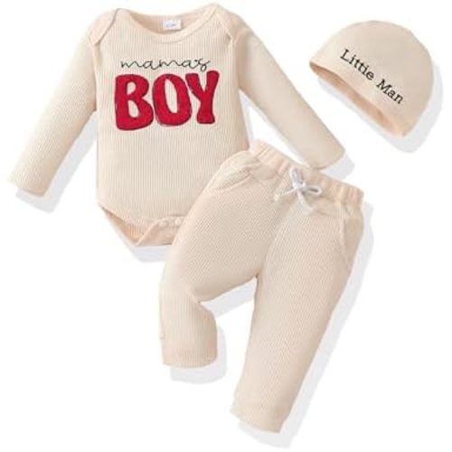 Newborn Infant Baby Boy Clothes Fall Winter Outfits New to The Crew Outfit Toddler Baby Boy Clothes Set
