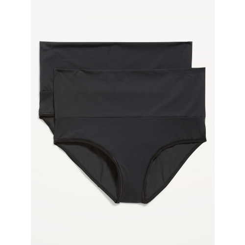 Maternity 2-Pack Rollover Panel No-Show Hipster Underwear