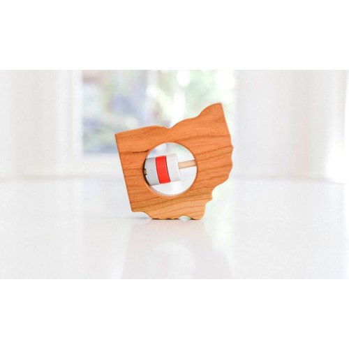 Ohio State Wooden Baby Rattle™ - Bannor Toys