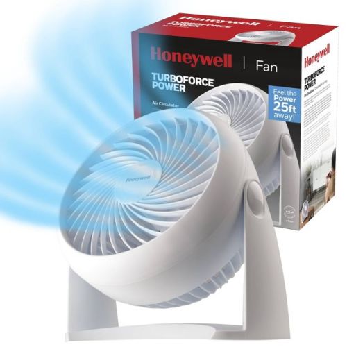 Honeywell TurboForce Portable Fan White HT904: Adjustable Tilt, Quiet, Wall Mountable, 3 Speeds, Electric