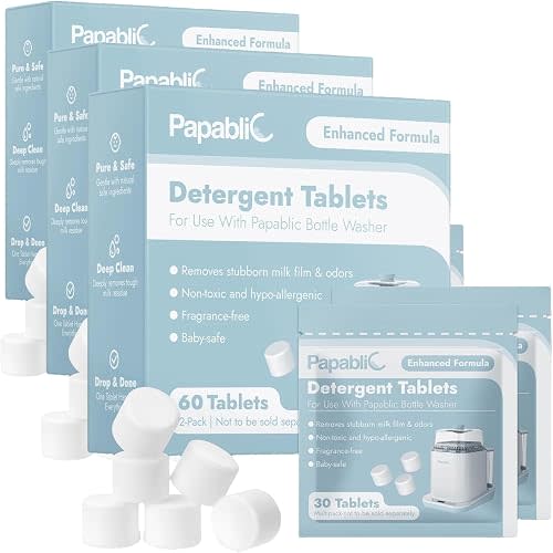 Papablic 60Pcs Official Detergent Soap Tablets