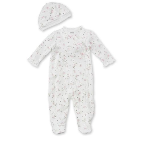 Little Me Roses Footie and Hat - Newborn | Belk