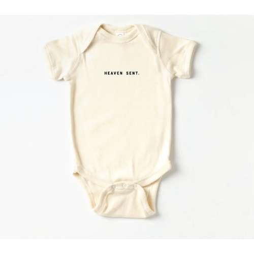 Heaven Sent  | New Baby Gift | Onesies | Preemie Rainbow Baby Gift New Mom Gift Christian Baby New Baby Shower Girl Baby Shower Gift