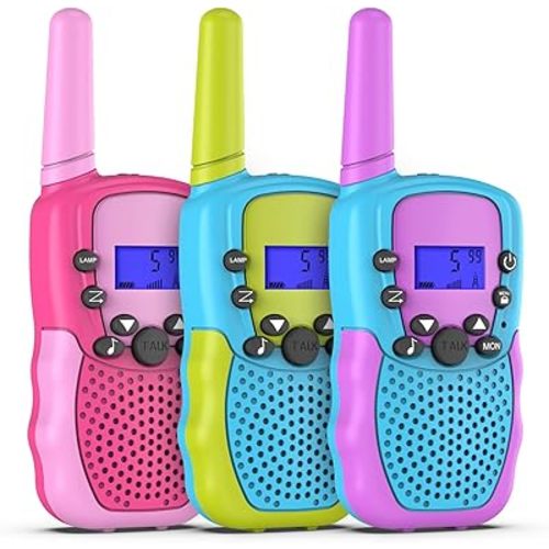 Selieve Walkie Talkies for Kids 3 Pack, Toys for 3-12 Year Old Boys or Girls, 3 KM Range Indoor Outdoor Activity Stem Toys, Gifts for 5-8 Year Old Boys and Girls