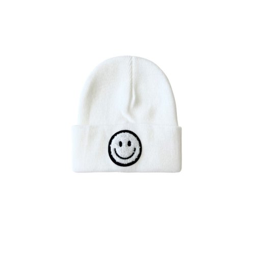 Smiley Beanie | White