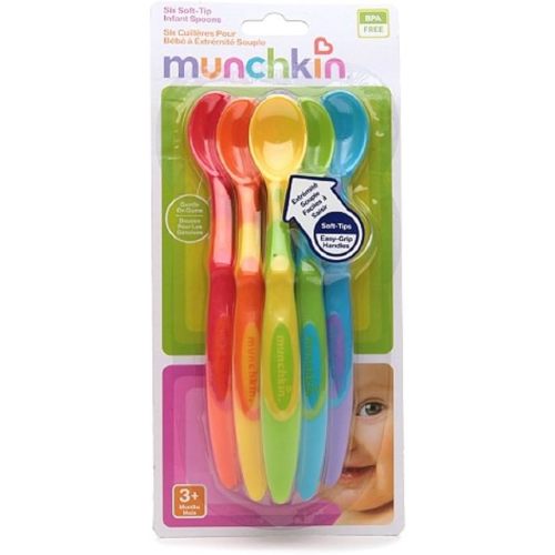 Munchkin 10062 Soft-Tip Infant Spoons 6 Count Assorted