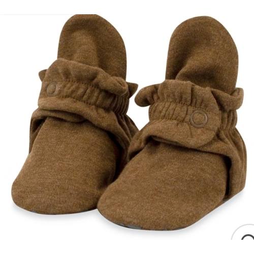 Zutano Cotton Gripper Stay-On Baby Bootie Slipper, 6M