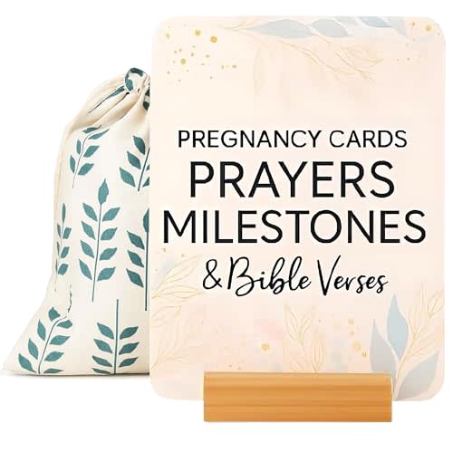 Lumont Trimester Pregnancy Must Haves - Essential Gift Set for First Time Moms, Healthy Pregnancy, Prayer Cards for Pregnant Women, Mama to Be, Expecting Parents Unique Gifts, Early Pregnancy Reveal