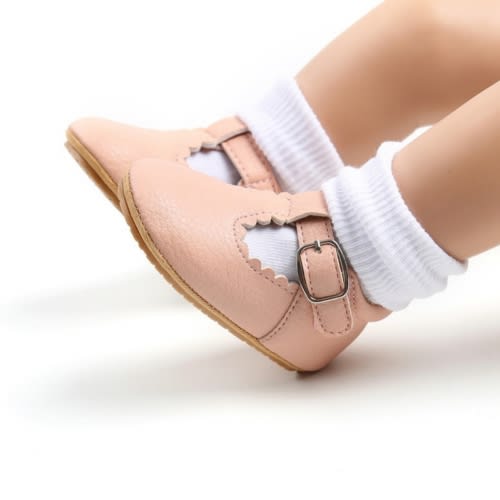 Toddler Baby Girl Princess Leather Soft Crib Anti-slip First Walkers Shoes