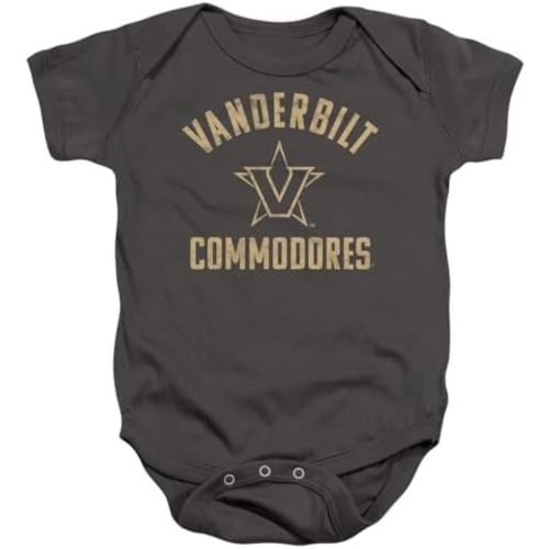 Vanderbilt University Official One Color Vu Commodores Logo Unisex Infant Snap Suit for Baby