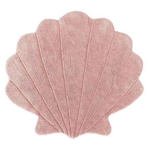 Shell pink rug, pink  cotton rug, rug for kids room, shell carpet, shell decor, nursery rug, Kids rugs