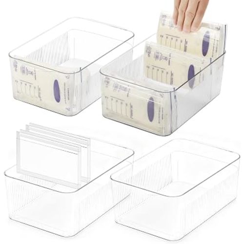 Ugotfeels Breastmilk Storage Container with Freezer Flattener Kit