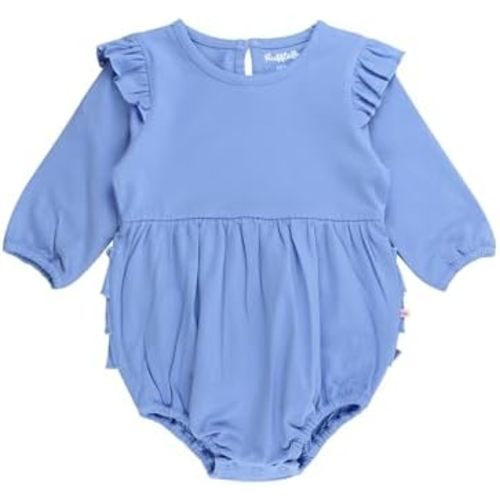 RuffleButts Toddler Girls Classic - Long Sleeve Bubble Romper