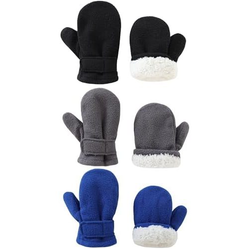 YMYDYFC 3Pack Baby Toddler Mittens Boy&Girl Winter Gloves Kids Warm Mittens