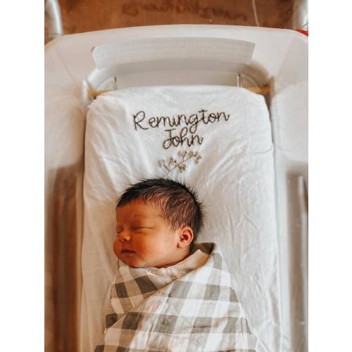 Embroidered Bassinet Sheet