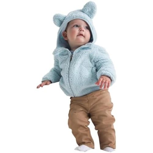 THE NORTH FACE Baby Campshire Full Zip Hoodie | Cozy Fleece Winter Jacket for Toddlers, With Mittens & Attached Bear Ear Hood