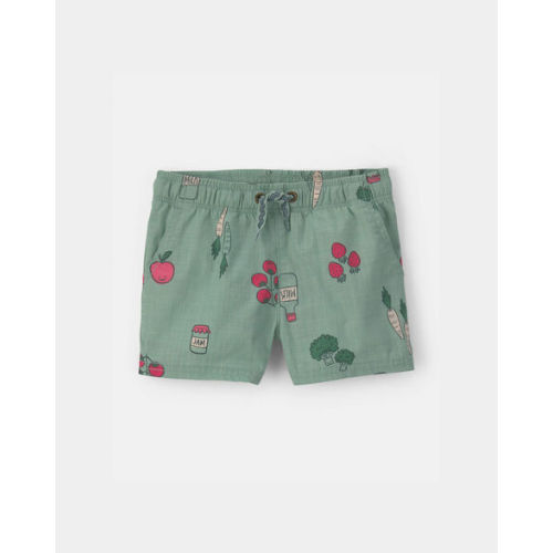 Baby Boy Veggie Fruit Shorts - Green | Carter's