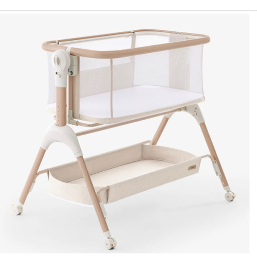 HARPPA Cuddly Signature | 3-in-1 Rocking Baby Bassinet & Bedside Sleeper with Anti-Reflux Mattress for Newborns | Attaches to Bed, Adjustable Height, Tool-Free Setup, Portable Wheels, CPSC Certified, Gentle Rocking Motion | Ideal for Infants, Safe Co-Slee