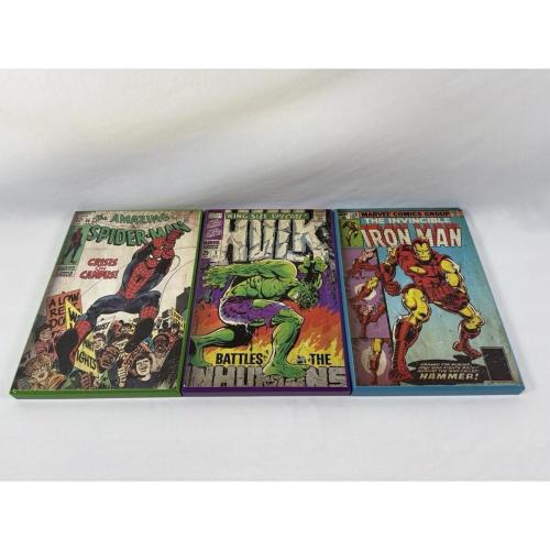 Marvel comics (3) 7”x10” canvas wall art
The...