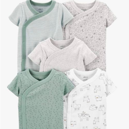 Simple Joys by Carter's Unisex Baby 5-pack Side Snap Short-sleeve Bodysuit